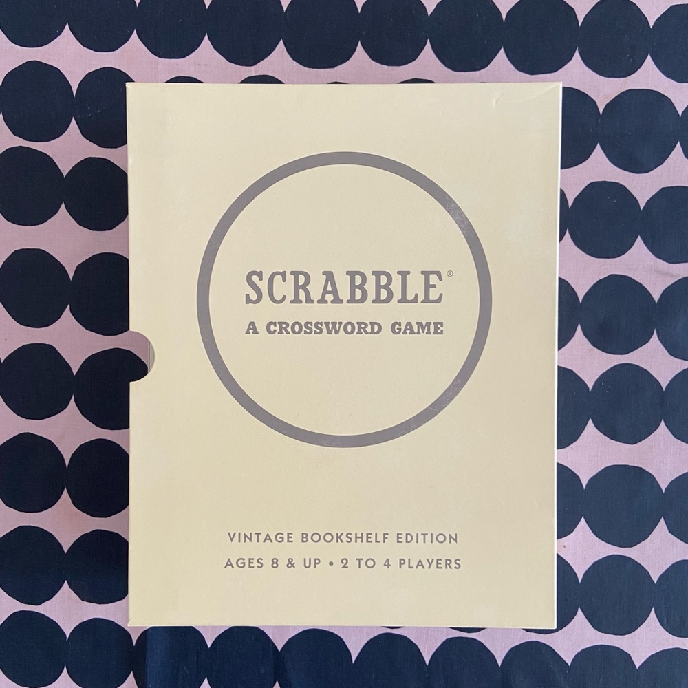 Brand New Scrabble Game - vintage bookshelf edition